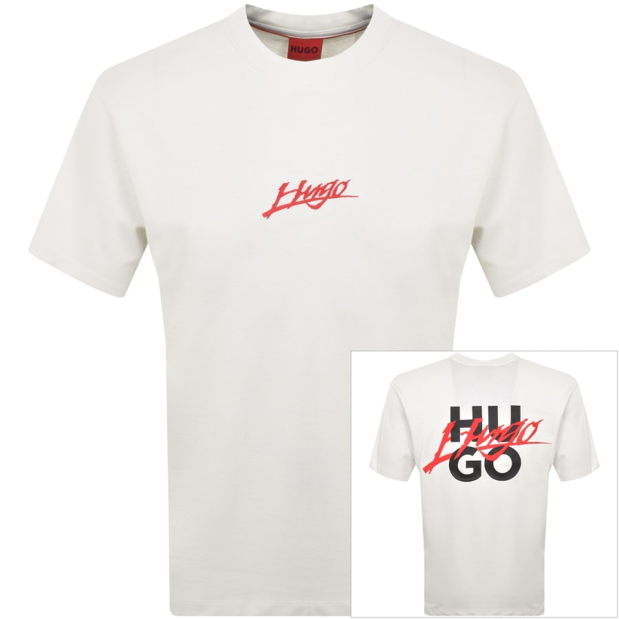 Hugo Dlogo 10257318 Short Sleeve T shirt White L Man